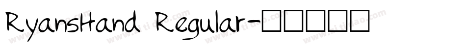 RyansHand Regular字体转换